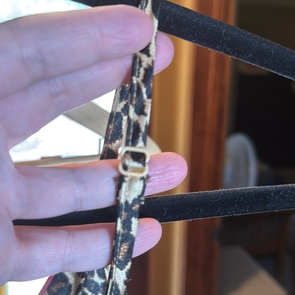 Intimo Cheetah Print w/ Hot Pink Piping and Bow Chemise Size Large - Picture 8 of 8